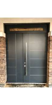 НАШИ РАБОТЫ Входная дверь металлическая в дом с МДФ накладками